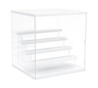 Nynelly - Espositore in acrilico trasparente a 5 livelli per modelli, mini figure, Pop Mart, Labubu, Sonny Angel, Smiski - Scatola espositiva antipolvere con porta, supporto espositivo (base superiore