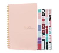 Nynkyon Agenda settimanale A5 senza data, quaderno con rilegatura a spirale per lista delle cose da fare, con funzione di monitoraggio delle abitudini e sezione note, 52 pagine, organizer per la
