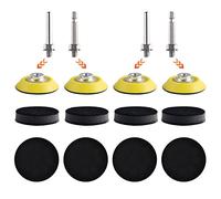 NYNM 4 cuscinetti abrasivi con gancio e anello da 5 pollici per dischi abrasivi con attacco da 1/4" e tampone in schiuma morbida (8 pezzi)