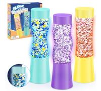 NYOBABE Clessidra Liquida Luminosa 3 Pezzi, Bottiglia Sensoriale Luminescente Anti-Ansia per il Relax, Giochi Sensoriali Autismo per Bambini e Adulti, Fidget Toys Antistress per Bambini(3+)