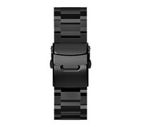 NYPTS Cinturino compatibile con Ticwatch Pro 5 cinturino in metallo acciaio inossidabile compatibile con Ticwatch Pro 3 Ultra GPS LTE/GTX/E3 braccialetto a maglie accessori cinturino(Black,22mm)