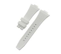 NYPTS Cinturino convesso da 12 mm compatibile con T137.407 T137, cinturino sportivo nero, bianco, arancione e blu, adatto for l'uso quotidiano.(White)