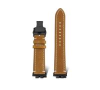 NYPTS Cinturino in pelle compatibile con il bracciale GWM-B5000, piccolo blocco argentato, compatibile con il cinturino GMWB5000, nero, adatto for l'uso quotidiano.(A-Brown-Black)