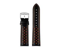 NYPTS Cinturino in pelle da uomo compatibile con Helmsman M005 Orange Rudder M005614, catena for orologio da uomo con chiusura a bracciale da 22 mm, adatto for l'uso quotidiano(Purple Green)