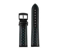 NYPTS Cinturino in pelle da uomo compatibile con Helmsman M005 Orange Rudder M005614, catena for orologio da uomo con chiusura a bracciale da 22 mm, adatto for l'uso quotidiano(Celestial Teal)