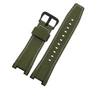 NYPTS Cinturino in pelle di nylon compatibile con la serie di cinturini for orologi MTG-B1000, interfaccia concava, 26 x 13 mm, cinturino nero adatto for l'uso quotidiano.(A-army green-black)
