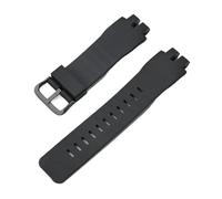NYPTS Cinturino in resina TPU compatibile con PROTREK PRG-300 PRW-3000 3100 PRW-6000 6100, cinturino di ricambio in gomma nera for orologio da uomo, adatto for l'uso quotidiano.(Black black buckle)