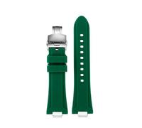 NYPTS Cinturino in silicone compatibile con T137.407 T137.410 PRX cinturino in gomma da uomo 26 * 12mm adatto for l'uso quotidiano(Green folding clasp)