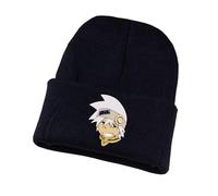 Nyrien So-ul Eat-er Cappellino Uomo Invernale, Berretto con Stampa di Anime in Maglia, Berretto da Sci per Adulti, Adolescenti e Bambini, Unisex(Black1)