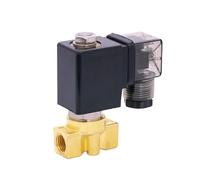 NYRXRYTCA Elettrovalvola for Acqua in Ottone Mini a 2 Vie a Comando Diretto, normalmente Chiusa, Serie PU PU-03/04/05/06, Filettatura 1/4 BSP, Bobina D14511(NBR-110V-PU-03)