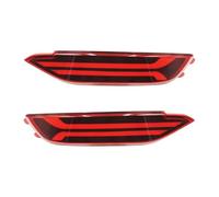 NYSAASDST Dinamici Dinamica Luci Segnale Riflettore LED Lampeggiante Per Auto 2 Pezzi Per Hyundai Per Tucson 2015-2020 Fendinebbia Posteriore Indicatore Di Direzione Freno(Red Cover,2 Functions)