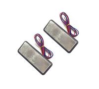 NYSAASDST Freccia Specchietto Laterale Led 2 Pz 24LED Moto Riflettore Coda Freno Indicatori Di Direzione Lampada Rettangolo Auto LED Riflettori Camion Indicatore Laterale Avvertimento Luci(BIANCO)
