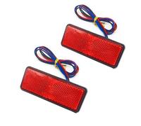 NYSAASDST Freccia Specchietto Laterale Led 2 Pz 24LED Moto Riflettore Coda Freno Indicatori Di Direzione Lampada Rettangolo Auto LED Riflettori Camion Indicatore Laterale Avvertimento Luci(Rosso)