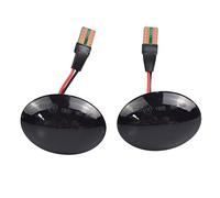 NYSAASDST Freccia Specchietto Laterale Led 2Pcs Indicatori Di Direzione Laterali Per Auto Indicatori Di Direzione Per FIAT 500 500C 500L LED Dynamic T10 Lampade Luci Parafango Per Auto(Smoked Black)