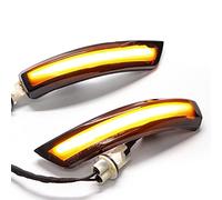 NYSAASDST Freccia Specchietto Laterale Led Per Ford Per Focus Mk2 Mk3 Per Mondeo Mk4 LED Dinamico Che Scorre Indicatore Direzione Ala Laterale Lampada Specchietto Retrovisore Accessori(Giallo)