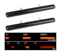 NYSAASDST Freno Posteriore Barra Luminosa A LED Avviamento Posteriore 12/24V Indicatore Direzione Scorrevole Paraurti Universale Luce Stop Diurna Camion Fuoristrada E Motocicletta(Long Red Amber)