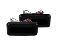 NYSAASDST Freno Posteriore Fanale Posteriore Universale Rimorchio 3 In 1 Anello Halo Flash 12/24V Indicatore Direzione Quadrato Luce Marcia Diurna Pick-up Fuoristrada(2pcs White HaloRing)