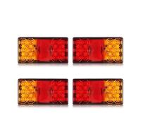 NYSAASDST Freno Posteriore Luce di stop posteriore da 12 V indicatore per paraurti rimorchio fanale quadrato 24 luci ingombro laterali camper e roulotte(4pcs Brake Taillight)
