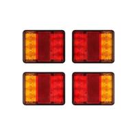 NYSAASDST Freno Posteriore Paraurti posteriore luce di direzione a LED fanale rosso per camion rimorchio furgone indicatore quadrato terza ingombro 12 V(4pcs Brake Taillight)