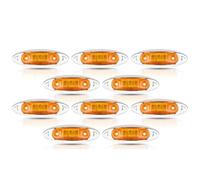 NYSAASDST Indicatore Laterale LED Luce Posizione Laterale Luce Ingombro Fanale Posteriore Lampada Avvertimento Per Camion Rimorchio Autobus Barca Spia Specchietto Retrovisore(10pcs Yellow)