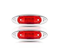 NYSAASDST Indicatore Laterale LED Luce Posizione Laterale Luce Ingombro Fanale Posteriore Lampada Avvertimento Per Camion Rimorchio Autobus Barca Spia Specchietto Retrovisore(2pcs Red)