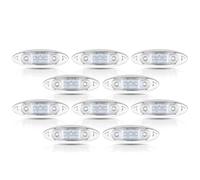 NYSAASDST Indicatore Laterale LED Luce Posizione Laterale Luce Ingombro Fanale Posteriore Lampada Avvertimento Per Camion Rimorchio Autobus Barca Spia Specchietto Retrovisore(10pcs White)
