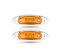 NYSAASDST Indicatore Laterale LED Luce Posizione Laterale Luce Ingombro Fanale Posteriore Lampada Avvertimento Per Camion Rimorchio Autobus Barca Spia Specchietto Retrovisore(2pcs Yellow)
