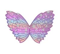 NYSBH - Ali da principessa delle fate per bambini, a strato singolo, ali da angelo per feste in costume