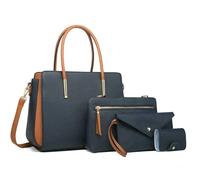 NYSBH Borse Lusso 4 Pz Set Donna Borsa a Tracolla Colore Della Caramella Duro Cuoio DELL'UNITÀ di elaborazione Elegante, Borsa blu