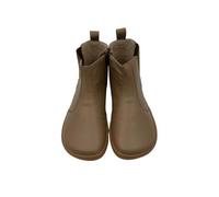 NYSBH Chelsea Barefoot Autunno Primavera Stivali con Fodera in Pelle Interno per Donna Zero Drop Suola Leggero Più Largo Toe Box, Caff chiaro, 41 1/3 EU