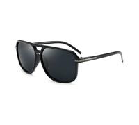 NYSBH Occhiali da sole da uomo fotocromatici per visione notturna che cambiano colore transizione giallo occhiali da sole grandi occhiali polarizzati oversize, 3 Nero Opaco Grigio