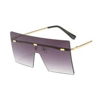 NYSBH Oversize Rimless Metallo Gradiente Occhiali Da Sole Signora Occhiali Da Sole Occhiali Shades gafas, C4 Doublegray