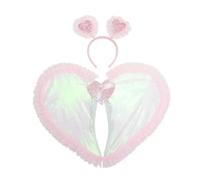 NYSBH - Set di fasce per capelli con ali d'amore, ideali per feste, feste di compleanno, San Valentino, matrimoni, compleanni