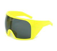 NYSBH Wrap Around Occhiali Da Sole Rave Curvo Protezione Della Lente 'S Eyewear Oversize Occhiali Da Sole Donne Uomini, Giallo