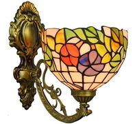 NYSCR Lampada da Parete di Illuminazione Creativa 6 "British macchiata vetrata con Specchio retrò Lampada da Giardino da Letto da Cabina Lampada da Parete Solare Barra da Barra per Vetro Lampada da