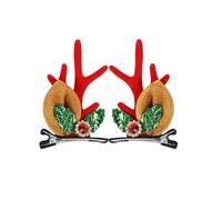 NYSDM Accessori per capelli di Natale con corna di peluche rosso con campane orecchie di cervo carino forcina copricapo per le donne