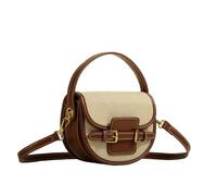 NYSDM - Borsa a tracolla da donna, alla moda, stile retrò, casual, versatile, Marrone