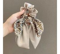 NYSDM - Cravatte per capelli con fiocco floreale per donne e ragazze, graziosi elastici, nastro lungo, coda di cavallo, sciarpa, cravatta accessori