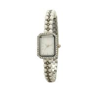 NYSDM Donne di Lusso Della Vigilanza Del Braccialetto Della Moda Piccolo Quadrato Quadrante Delle Signore Vintage Shell Perle, Slwh