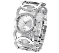 NYSDM Donne Grande Marca Originale Orologi Delle Signore Casual Dorato Di Lusso Quarzo Bracciali Orologio, Argento