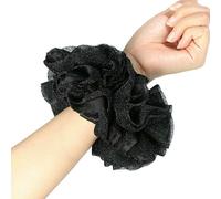 NYSDM - Elastici per capelli giganti, grandi intestini grandi, elastici in gomma glitterata, per coda di cavallo e hijab volumizzante