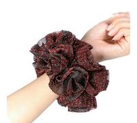 NYSDM - Elastici per capelli giganti, grandi intestini grandi, elastici in gomma glitterata, per coda di cavallo e hijab volumizzante