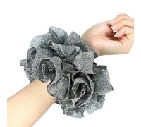 NYSDM - Elastici per capelli giganti, grandi intestini grandi, elastici in gomma glitterata, per coda di cavallo e hijab volumizzante