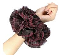 NYSDM - Elastici per capelli giganti, grandi intestini grandi, elastici in gomma glitterata, per coda di cavallo e hijab volumizzante