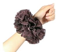 NYSDM - Elastici per capelli giganti, grandi intestini grandi, elastici in gomma glitterata, per coda di cavallo e hijab volumizzante
