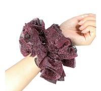 NYSDM - Elastici per capelli giganti, grandi intestini grandi, elastici in gomma glitterata, per coda di cavallo e hijab volumizzante