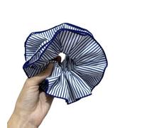 NYSDM - Elastico per capelli a strisce blu, per donne e ragazze, con corda elastica in lattice di gomma, accessori per capelli