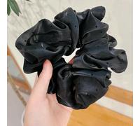 NYSDM - Elastico per capelli alla moda, oversize, a pois, da donna, in chiffon, estiva, per coda di cavallo