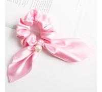 NYSDM Fasce elastiche per capelli con fiocco in chiffon per donne ragazze elastici per capelli in tinta unita fascia cravatte coda di cavallo accessori