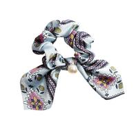 NYSDM Fasce elastiche per capelli con fiocco in chiffon per donne ragazze elastici per capelli in tinta unita fascia cravatte coda di cavallo accessori